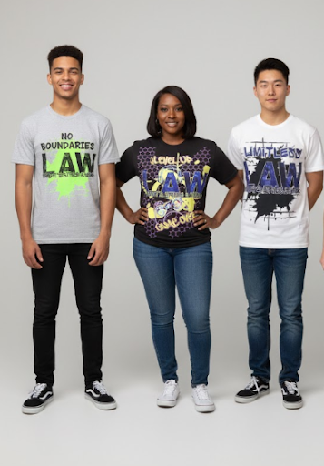 Grey black white t-shirt